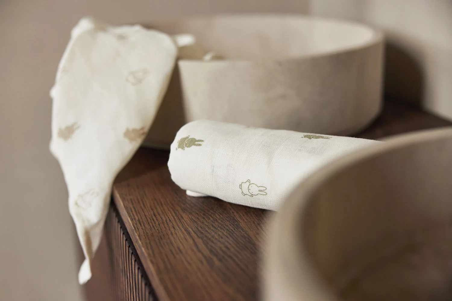 Hydrofiele doek Happy Miffy - nougat - Afbeelding 4