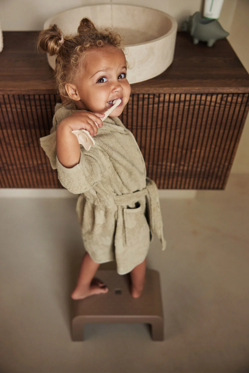 Badjas Miffy 1-2 jaar - olive green - Afbeelding 3