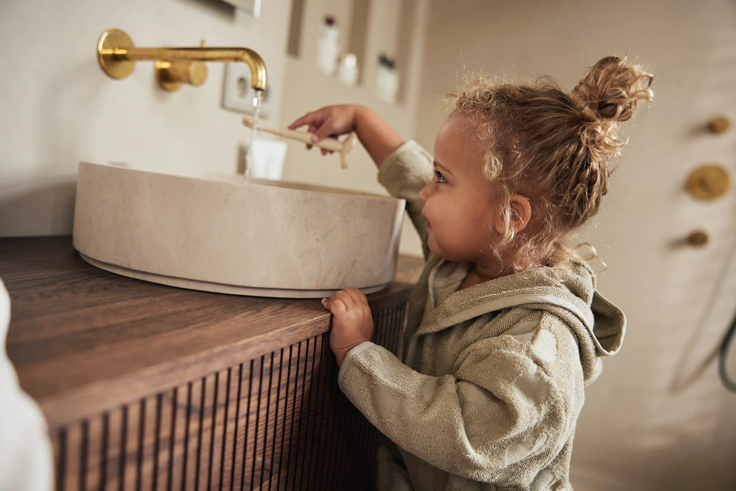 Badjas Miffy 1-2 jaar - olive green - Afbeelding 5