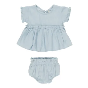 Quincy Mae - juniper set - chambray blue