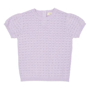 Copenhagen Colors - knitted pointelle top - lavender