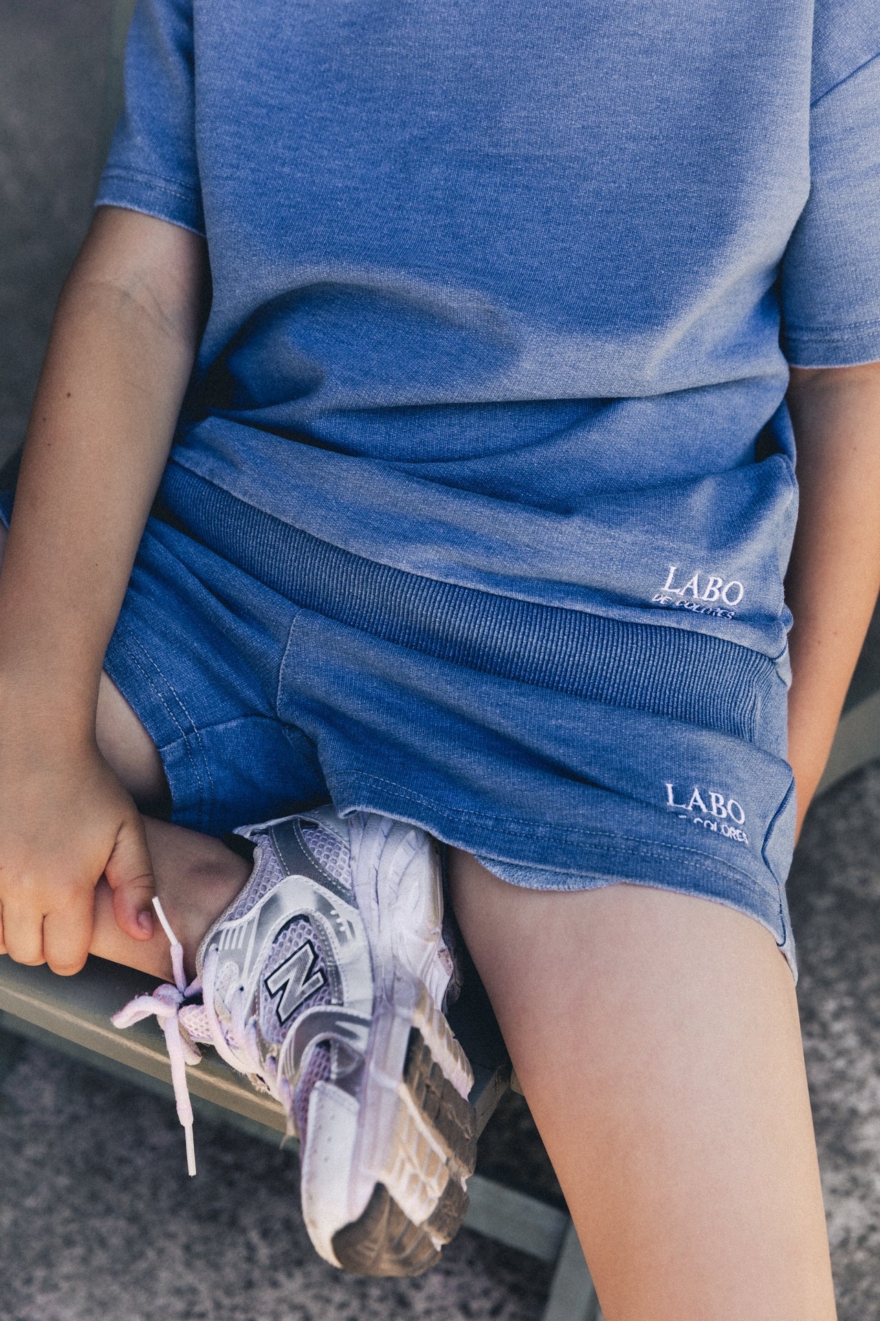 Labo - denim sweat short Levi - blue light - Afbeelding 3