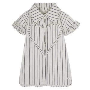 Labo - dress Larah - lavender grey stripe