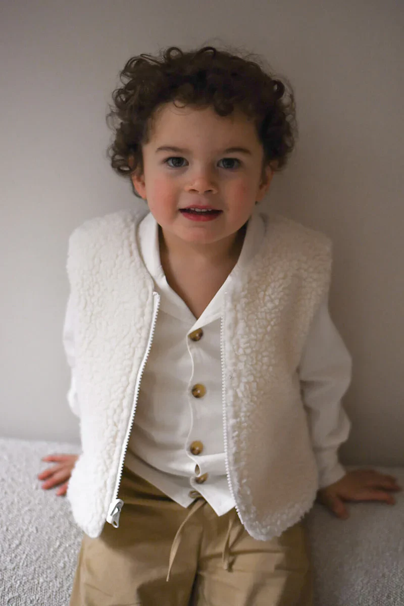 LRDM petits - reversible gilet Olivier - antique white - Afbeelding 3