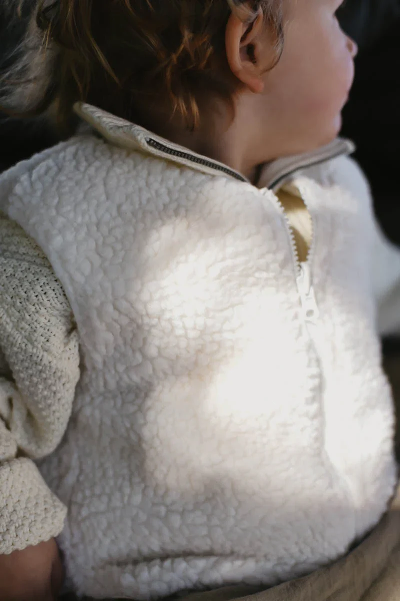 LRDM petits - reversible gilet Olivier - antique white - Afbeelding 4