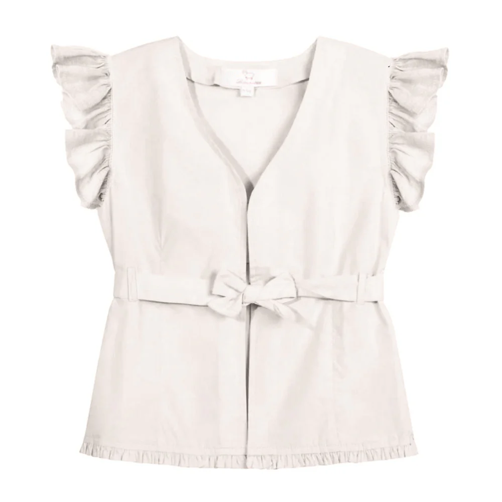 LRDM petits - gilet Elle - antique white
