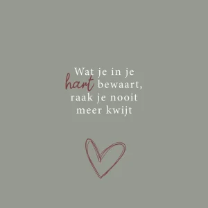 Wat je in je hart bewaart - 7247 - Studio LUV kaarten