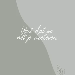 Weet dat we met je meeleven - 7248 - Studio LUV kaarten