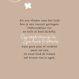 Als een vlinder naar het licht - Studio LUV kaarten