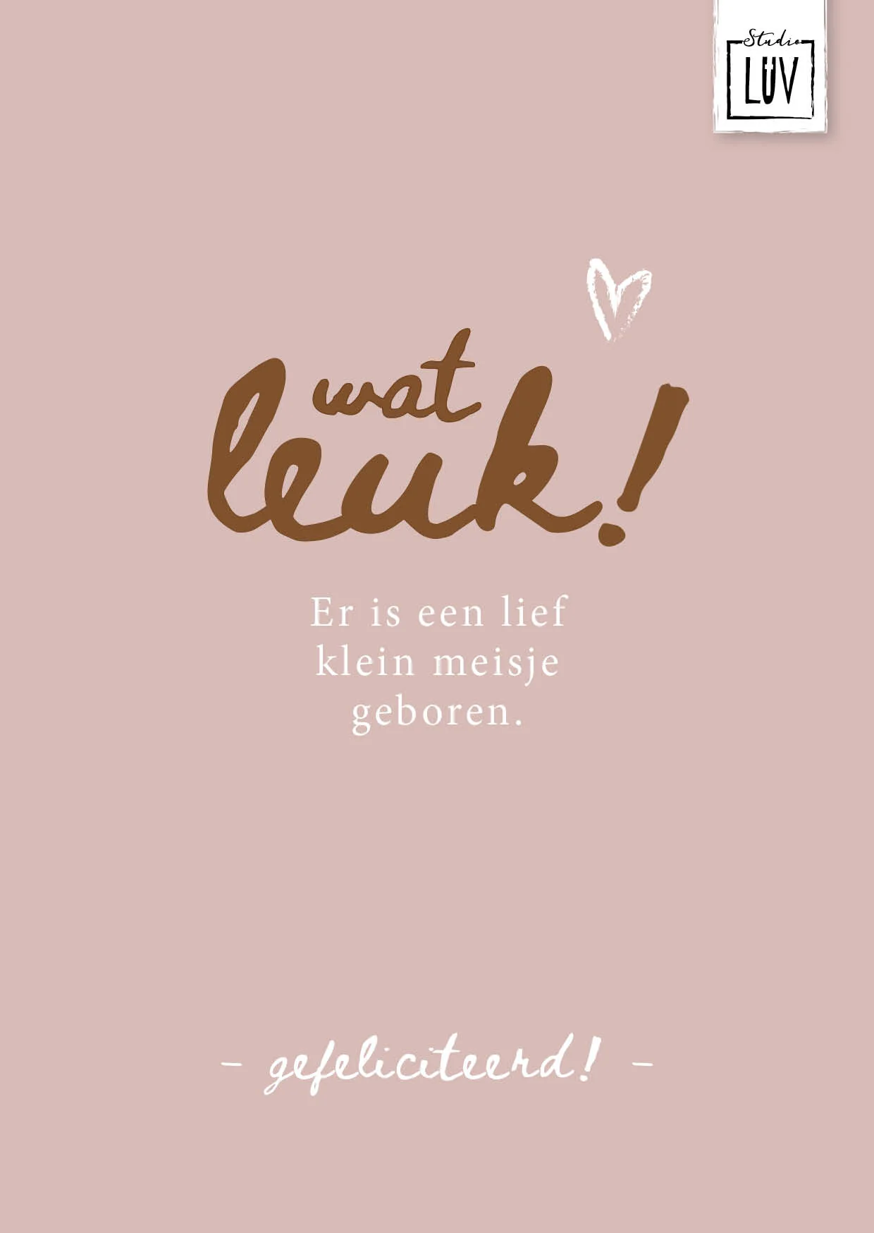 Lief klein meisje geboren - 7202 - Studio LUV kaarten - Afbeelding 2