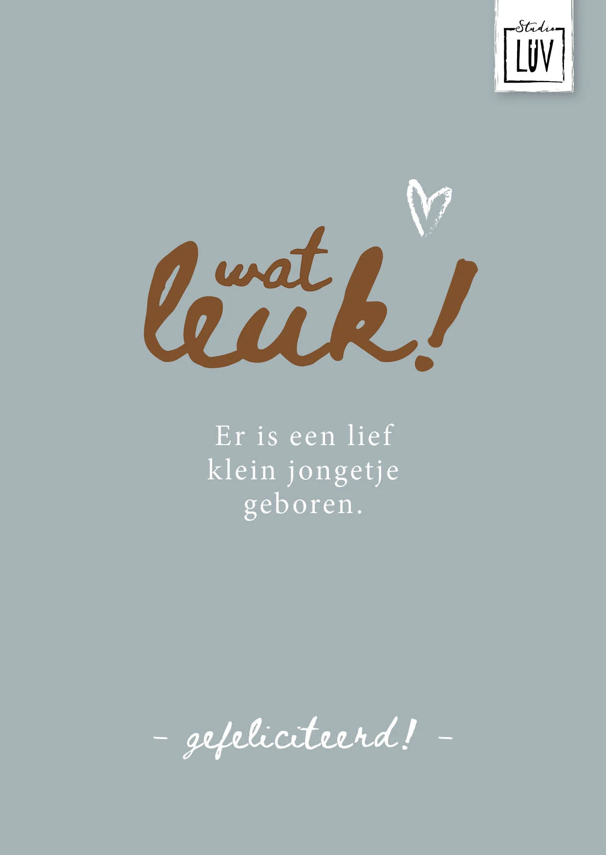 Lief klein jongetje geboren - 7209 - Studio LUV kaarten - Afbeelding 2