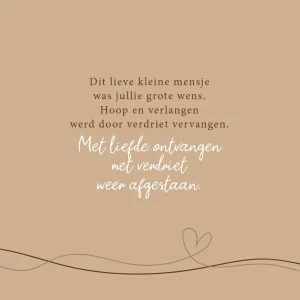 Met liefde ontvangen, met verdriet weer afgestaan - 7233 - Studio LUV kaarten -