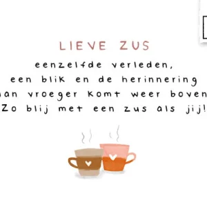 Lieve zus - Studio LUV Kaarten