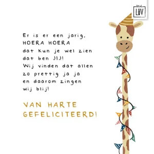 Er is er een jarig - Studio LUV Kaarten