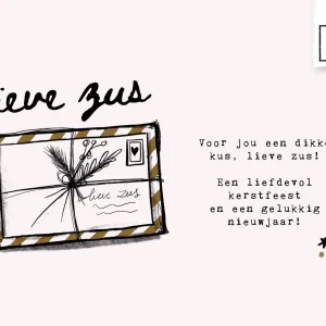 Studio LUV Kerstkaart - Lieve zus
