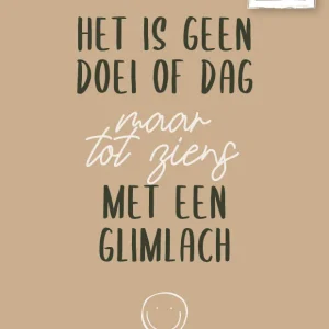 Studio LUV Kaarten - Het is geen doei of dag