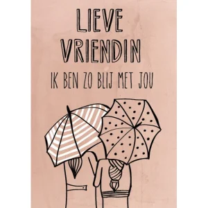 Lieve vriendin, ik ben zo blij met jou - Studio LUV kaarten