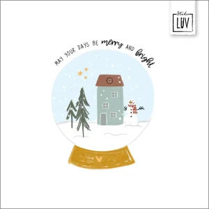 Studio LUV Kerstkaart - Merry and bright