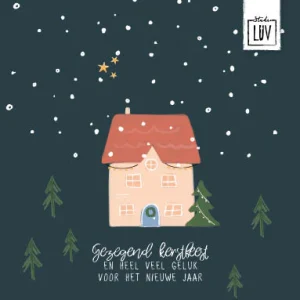 Studio LUV Kerstkaart - Gezegend kerstfeest