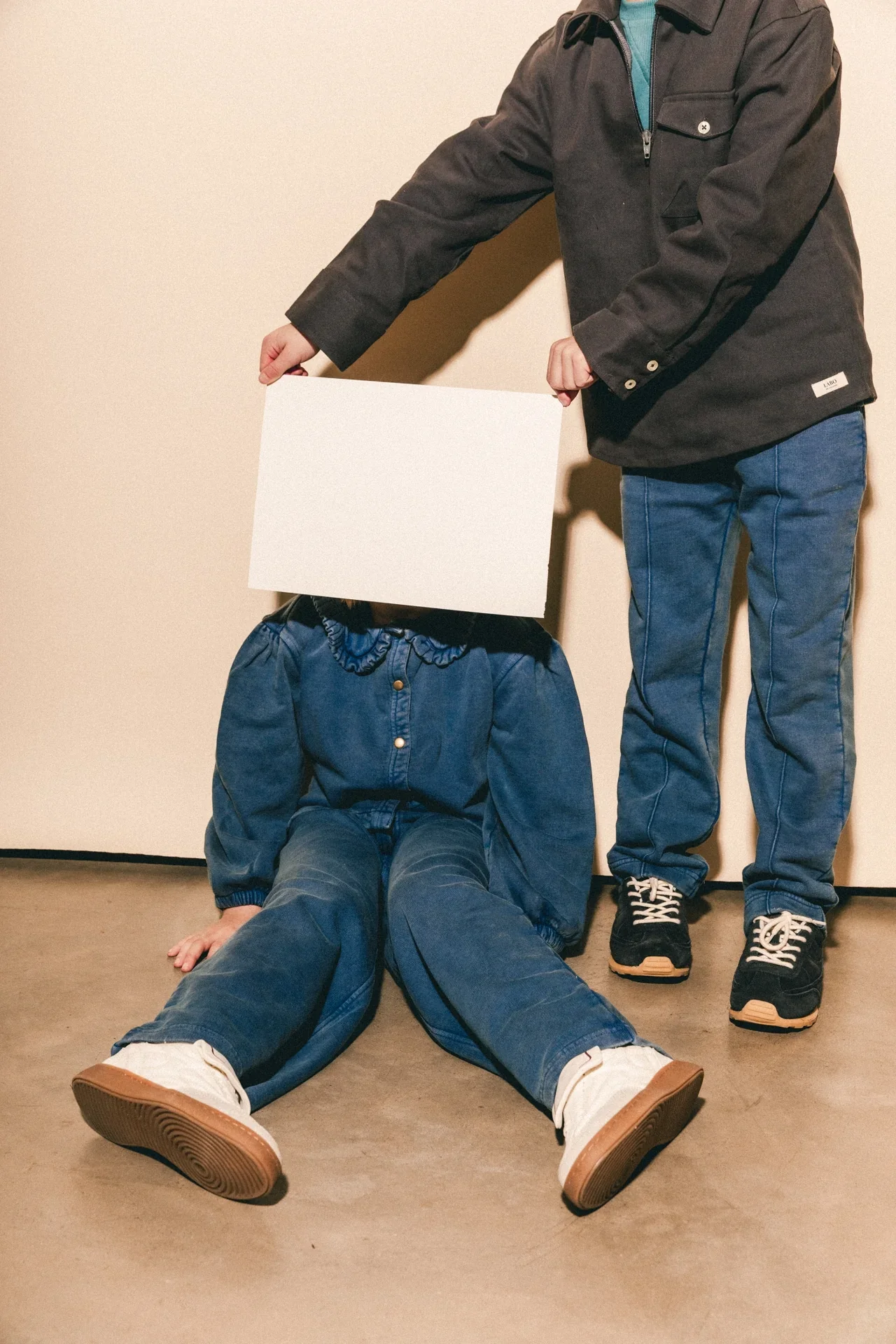 Labo - wide leg sweat pants Dori - blue denim - Afbeelding 6