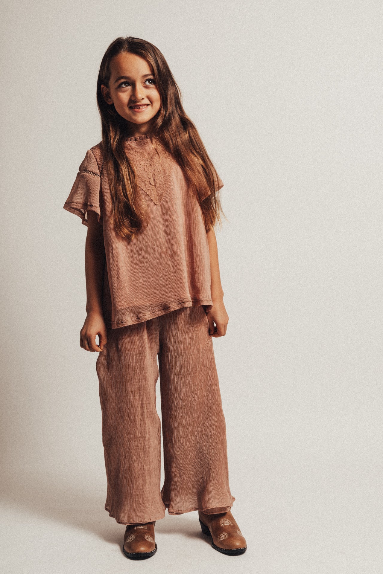 Baje Studio - crincle woven pants Giao - rose amber - Afbeelding 5