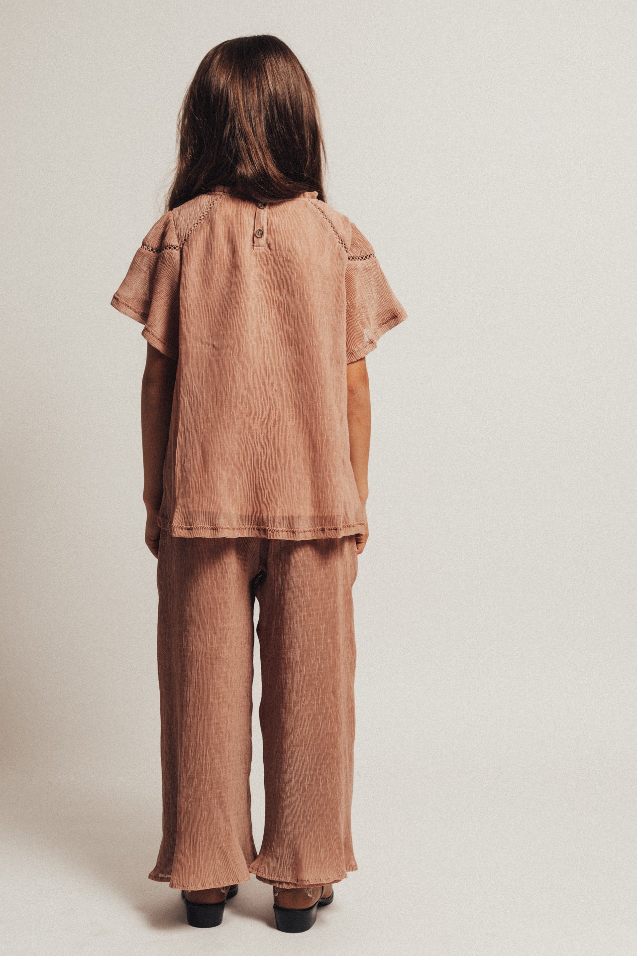 Baje Studio - crincle woven pants Giao - rose amber - Afbeelding 6