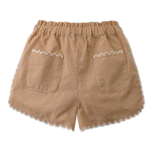 Gingersnaps - gingham short Mimi - brown
