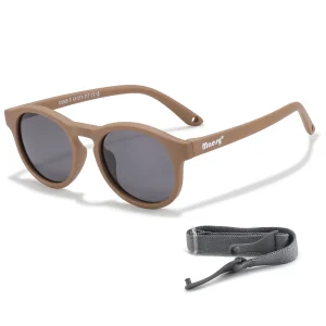 Maesy zonnebril rond - Bowi 1 -3 jaar - taupe bruin