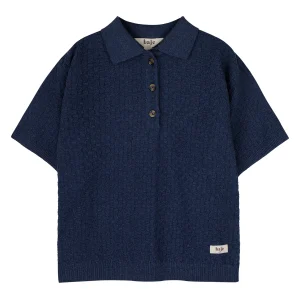 Baje Studio - knitted polo Milo - blue dark