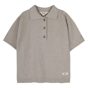 Baje Studio - knitted polo Milo - taupe gray