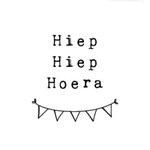 LUV Mini kaartje - Hiep Hiep Hoera