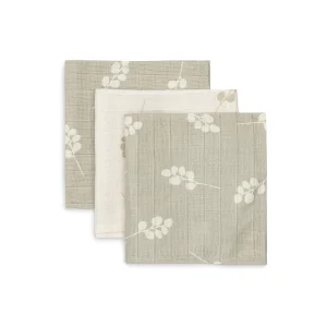 Hydrofiele monddoekje Twig - olive green - 3 stuks