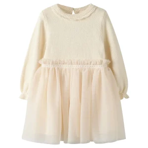 Lil'Atelier - knit tule dress - pistachio shell