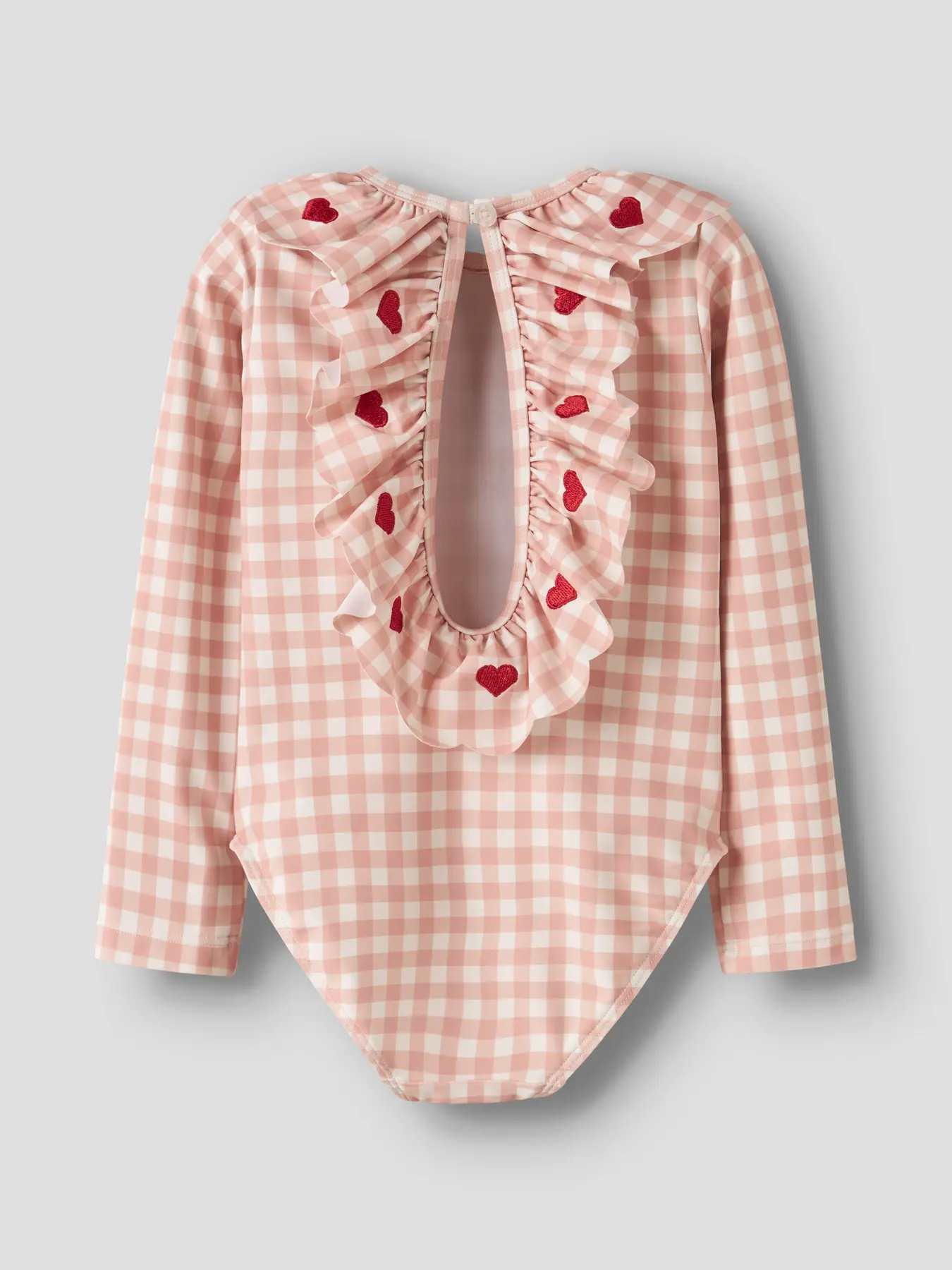Lil'Atelier - swimsuit longsleeves square hearts - misty rose - Afbeelding 5