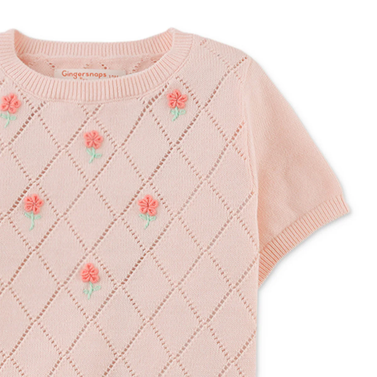 Gingersnaps - knitted flower top Olena - peach - Afbeelding 9