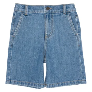 Copenhagen Colors - wide leg denim short - light blue indigo washed