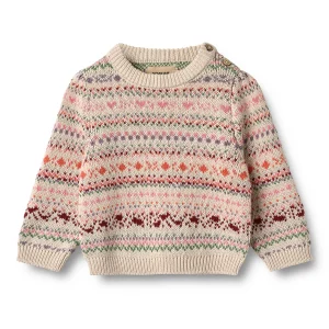Wheat - jacquard pullover Olga - multicolor