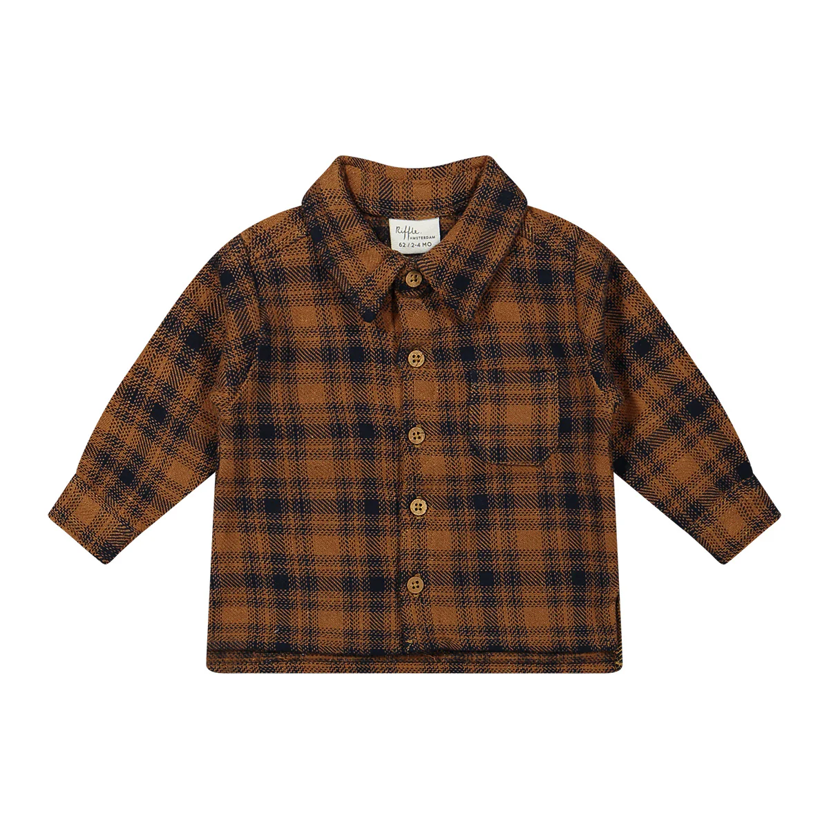 Riffle Amsterdam - geruit overhemd - caramel - Afbeelding 2