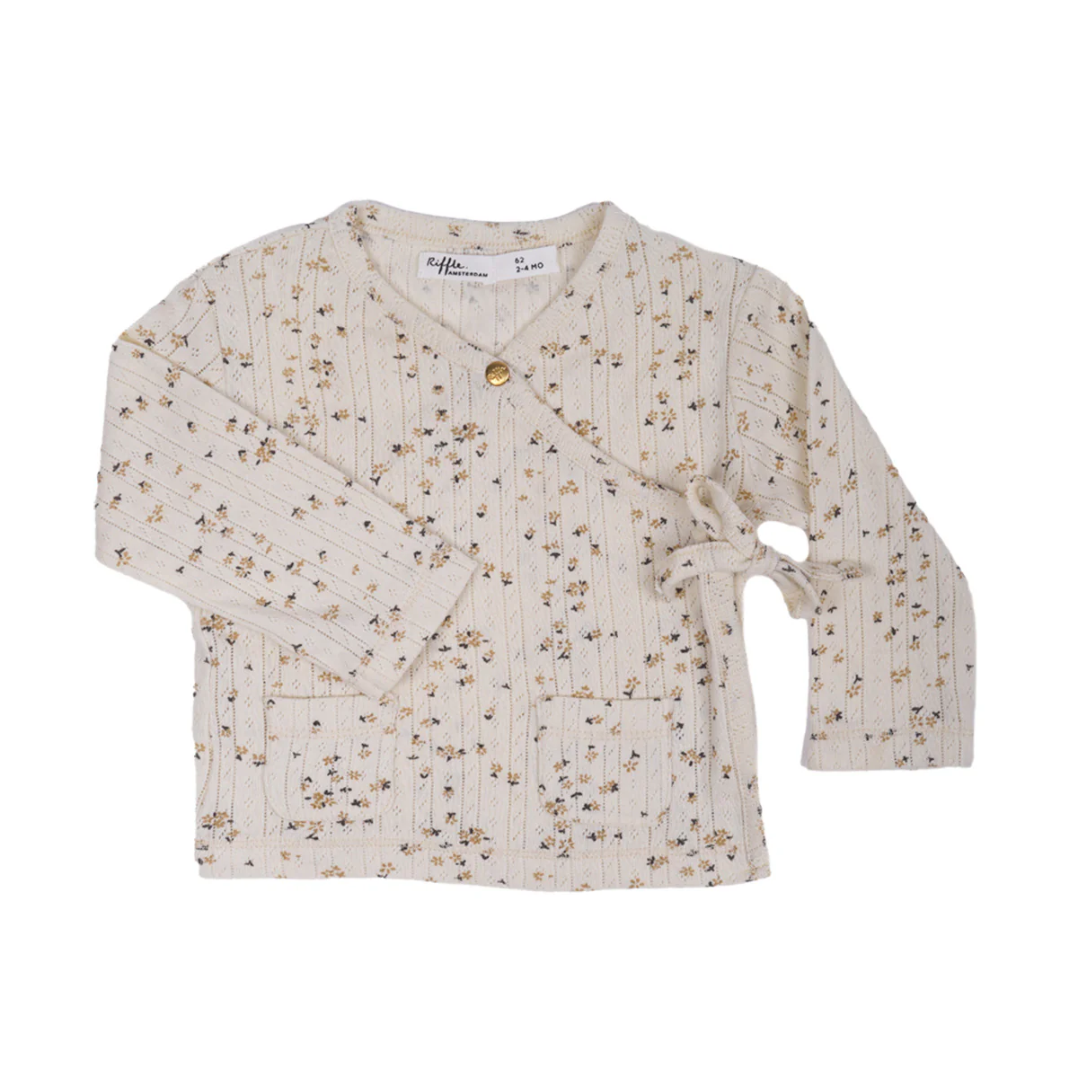 Riffle Amsterdam - overslag vestje bloemen - crème