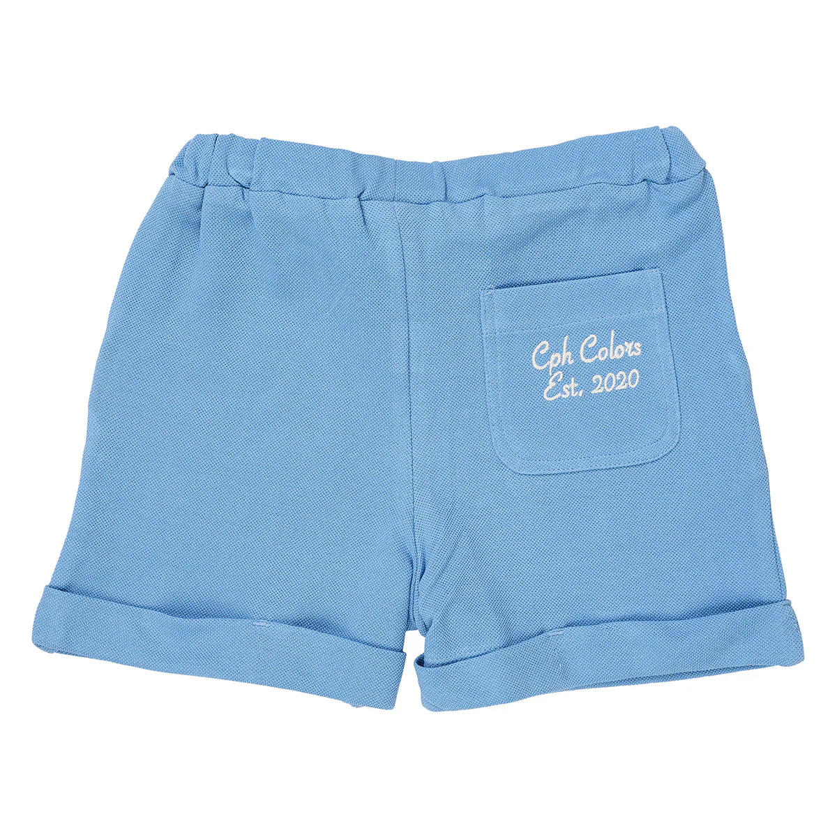 Copenhagen Colors -pique shorts with fold up - sky blue - Afbeelding 5