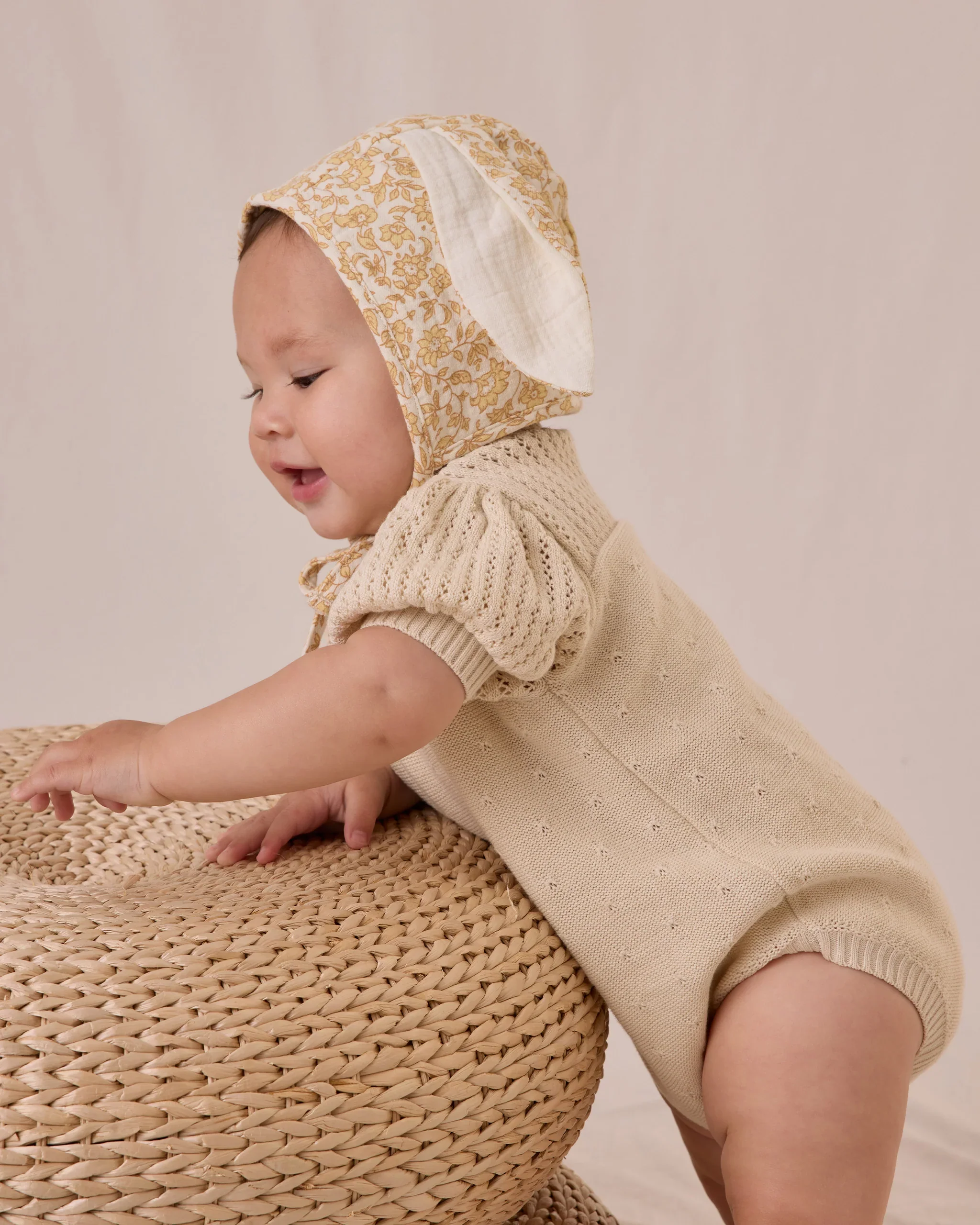 Quincy Mae - pointelle knit romper - natural cream - Afbeelding 6