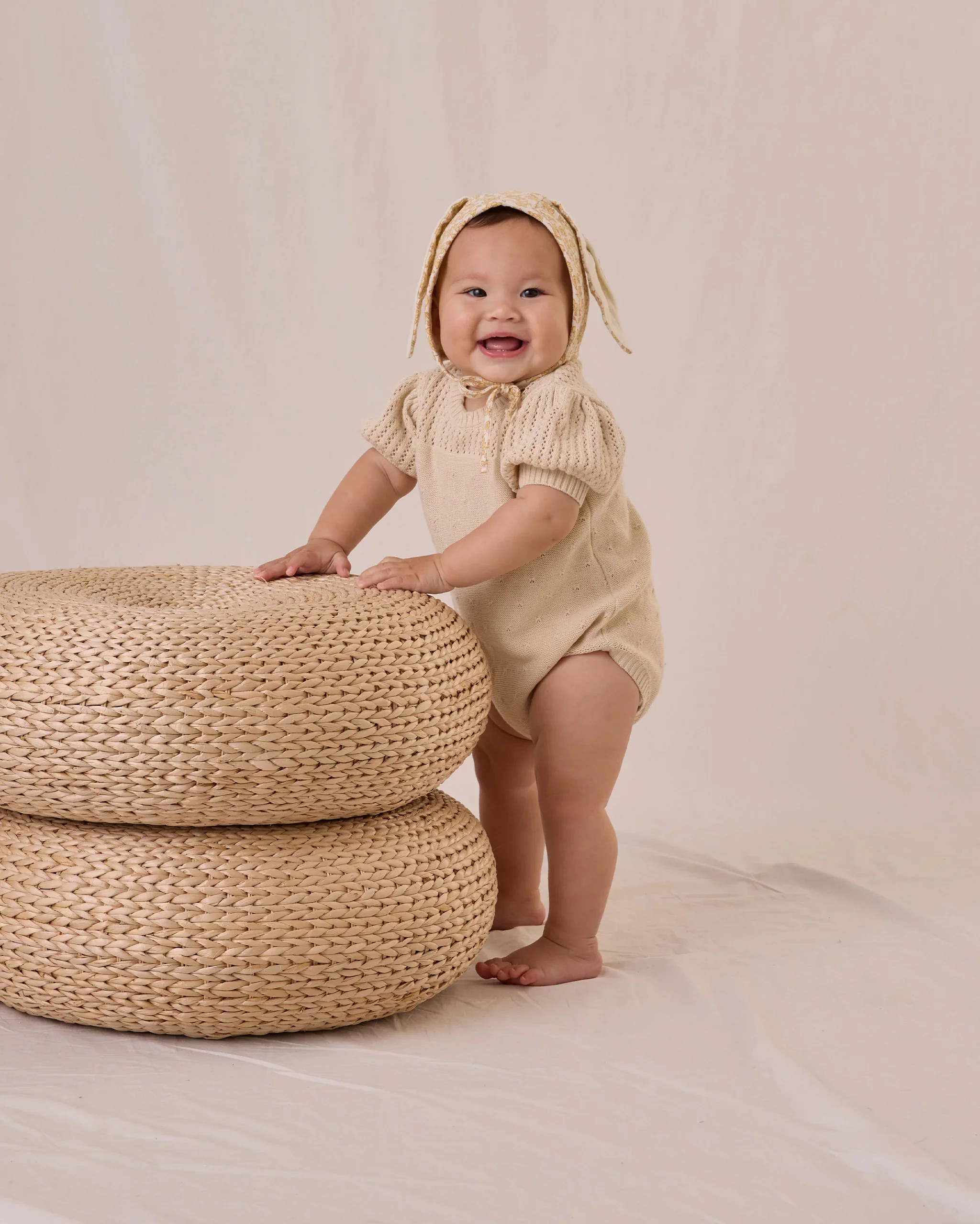 Quincy Mae - pointelle knit romper - natural cream - Afbeelding 5