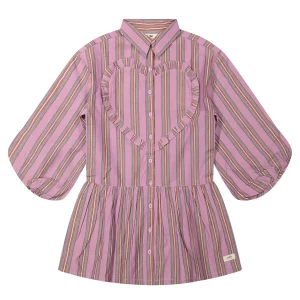 Labo - heart dress Rainbow - pink moon stripe