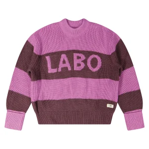 Labo - knitted sweater Rhone - pink stripe