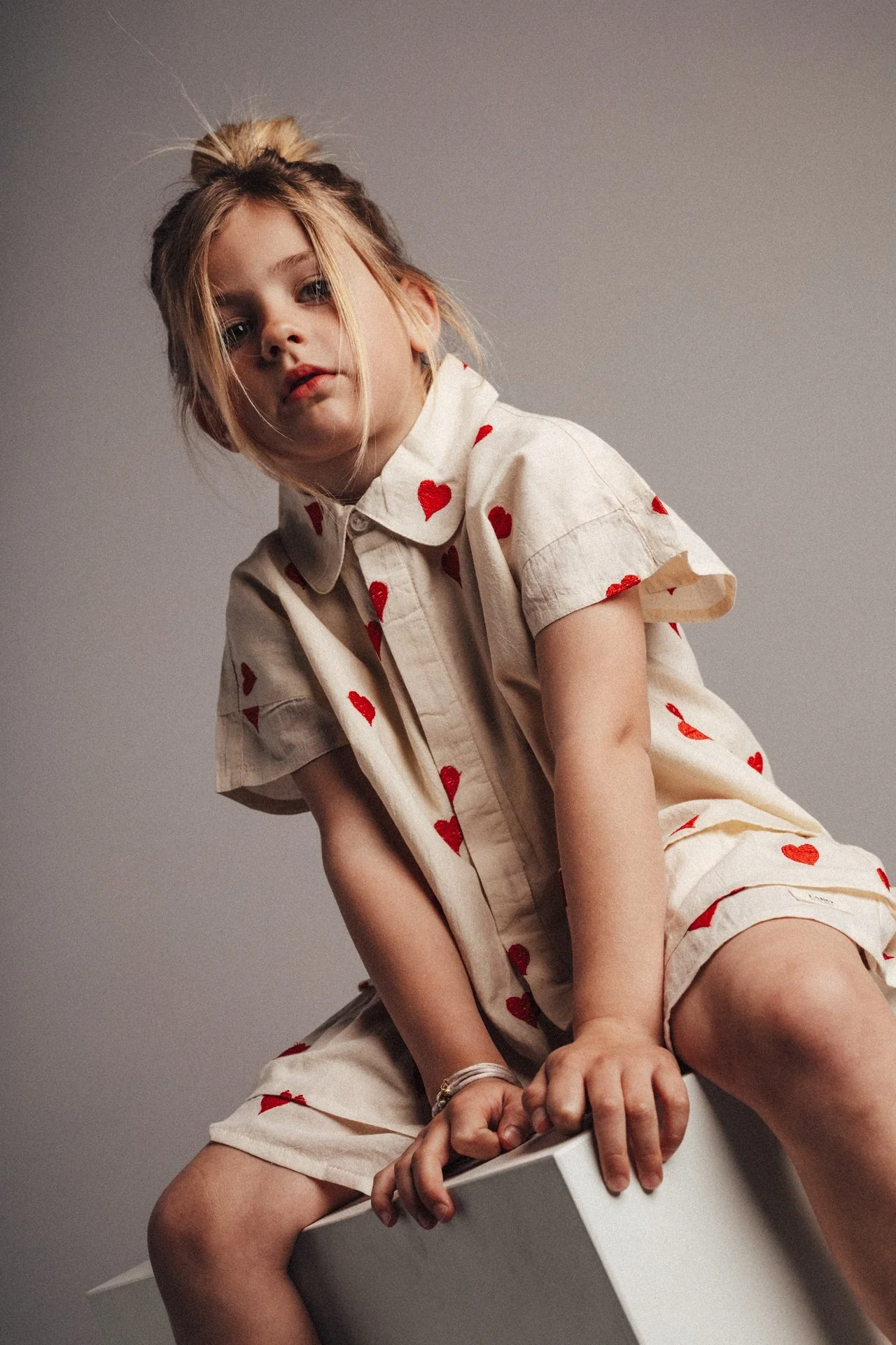 Labo - heart blouse Lymee - offwhite - Afbeelding 3