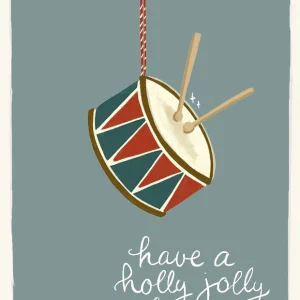 Studio LUV Kerstkaart - Have a holly jolly christmas