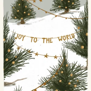 Studio LUV Kerstkaart - Joy to the world