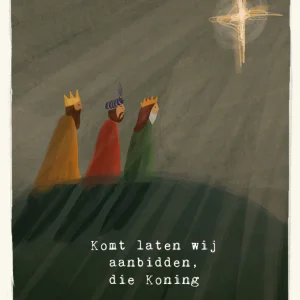 Studio LUV Kerstkaart - Komt laten wij aanbidden