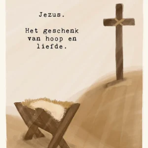 Studio LUV Kerstkaart - Geschenk van hoop en liefde