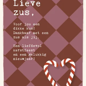 Studio LUV Kerstkaart - Lieve zus